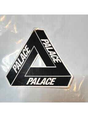 Palace Tri Ferg Logo Triangle Geometric Skateboard Sticker Black White Design